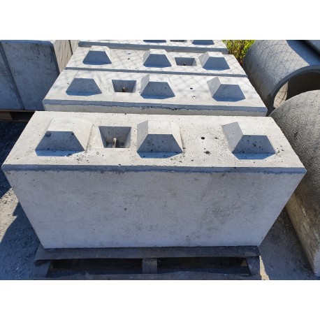 Betonowy element muru 120x40x60 cm - blok betonowy